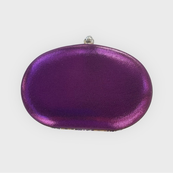Ramla Handmade in Morocco Purple Crystal Clutch - Picture 2 of 3